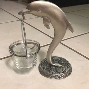 Dolphin candle holder